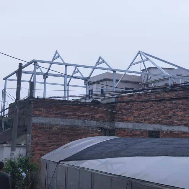 龙海钢结构琉璃瓦屋顶施工